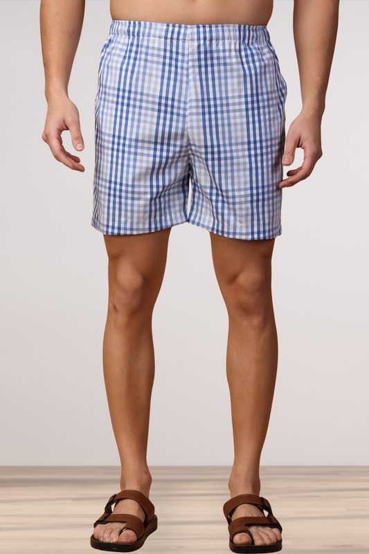 Ocean Checked Comfort Shorts