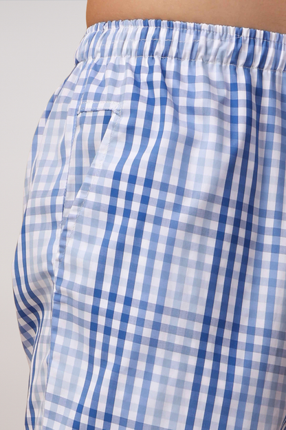 Ocean Checked Comfort Shorts