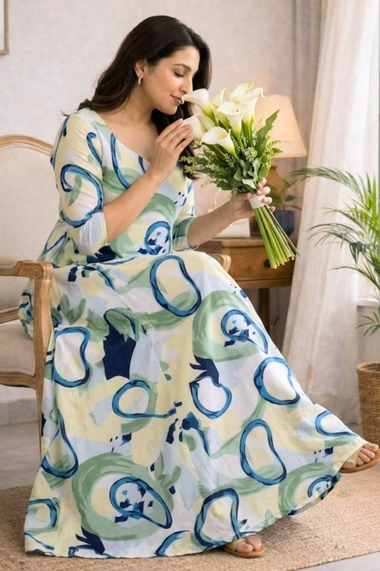 Ocean Mist Summer Dress With Pockets