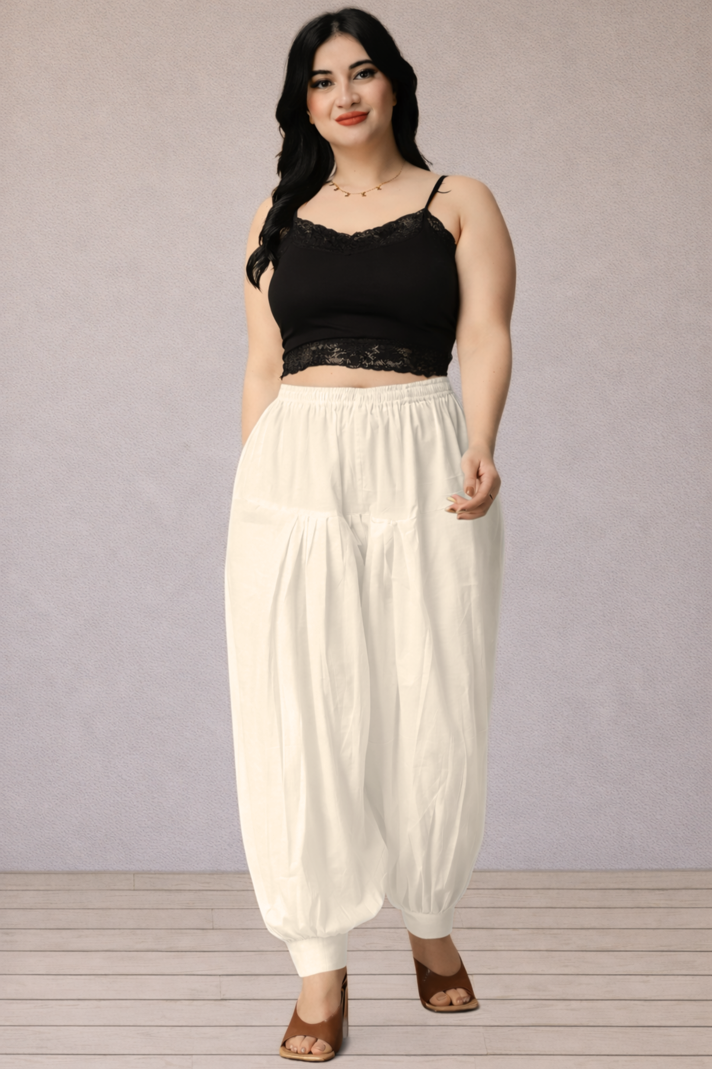 Off White Cotton Afghani Salwar