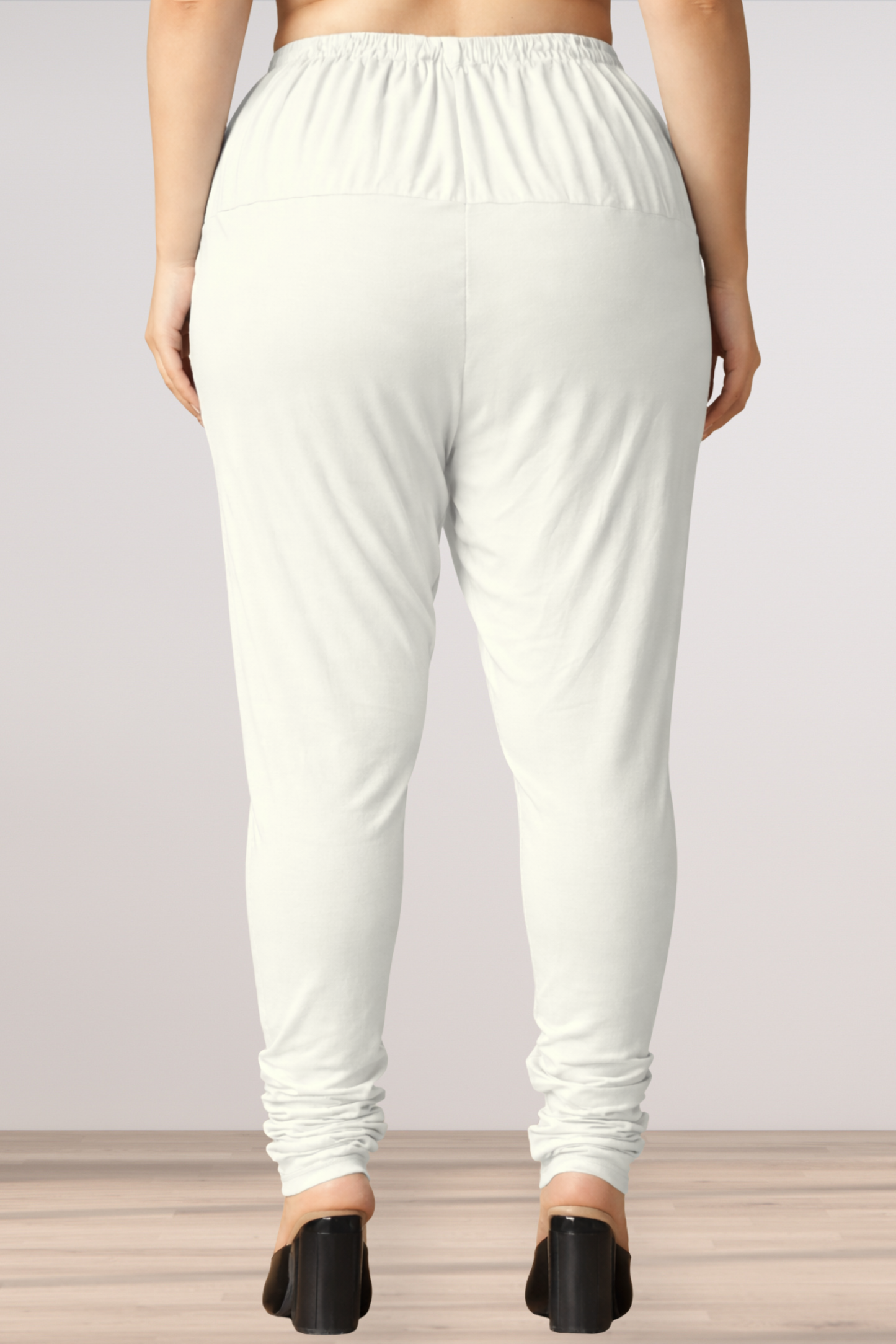 Off White Cotton Churidar Pants