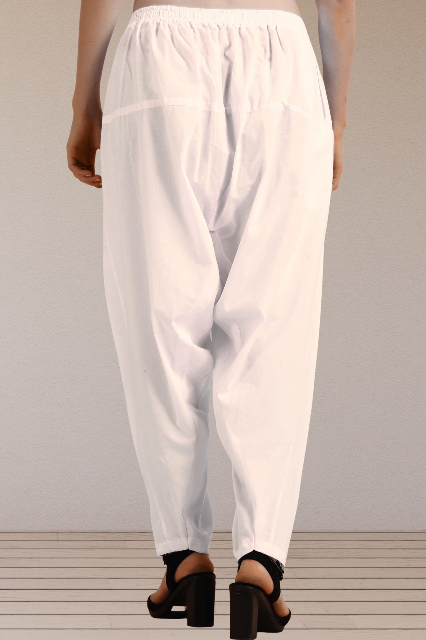 Off White Easy Fit Cotton Salwar