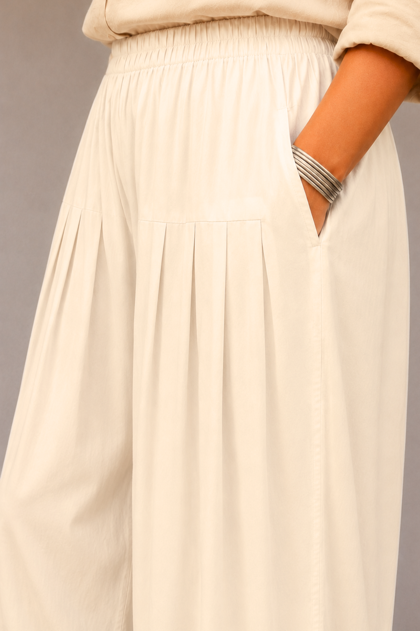 Off White Rayon Farshi Salwar