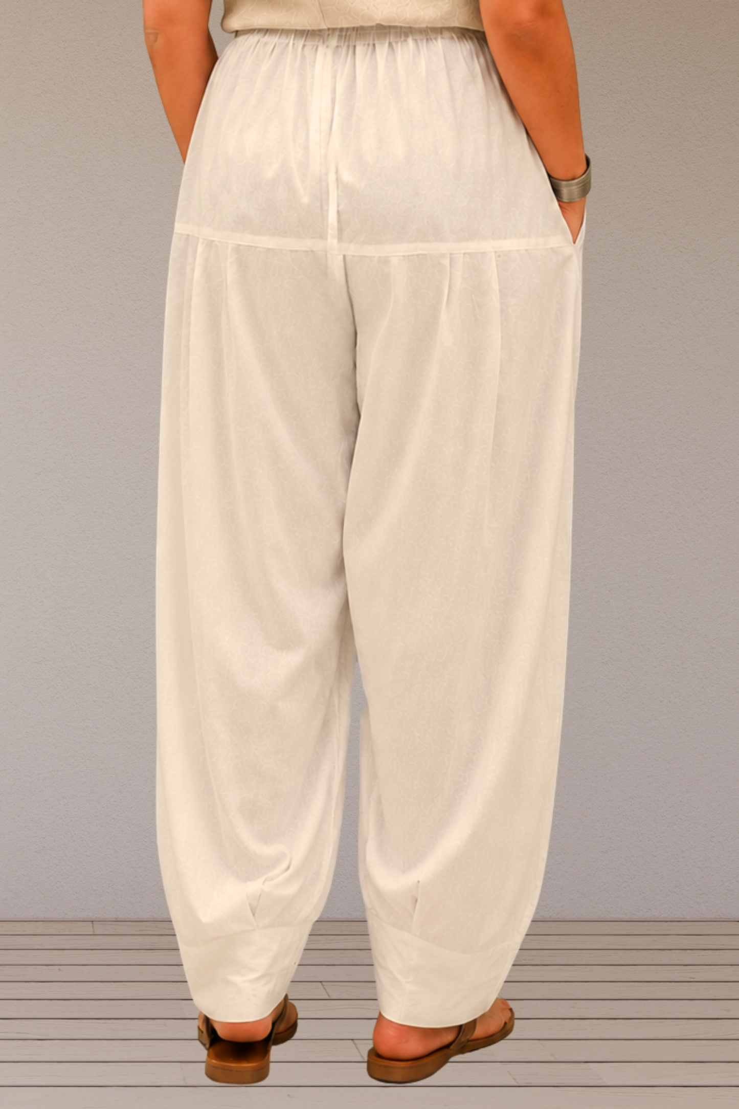 Off White Rayon Farshi Salwar