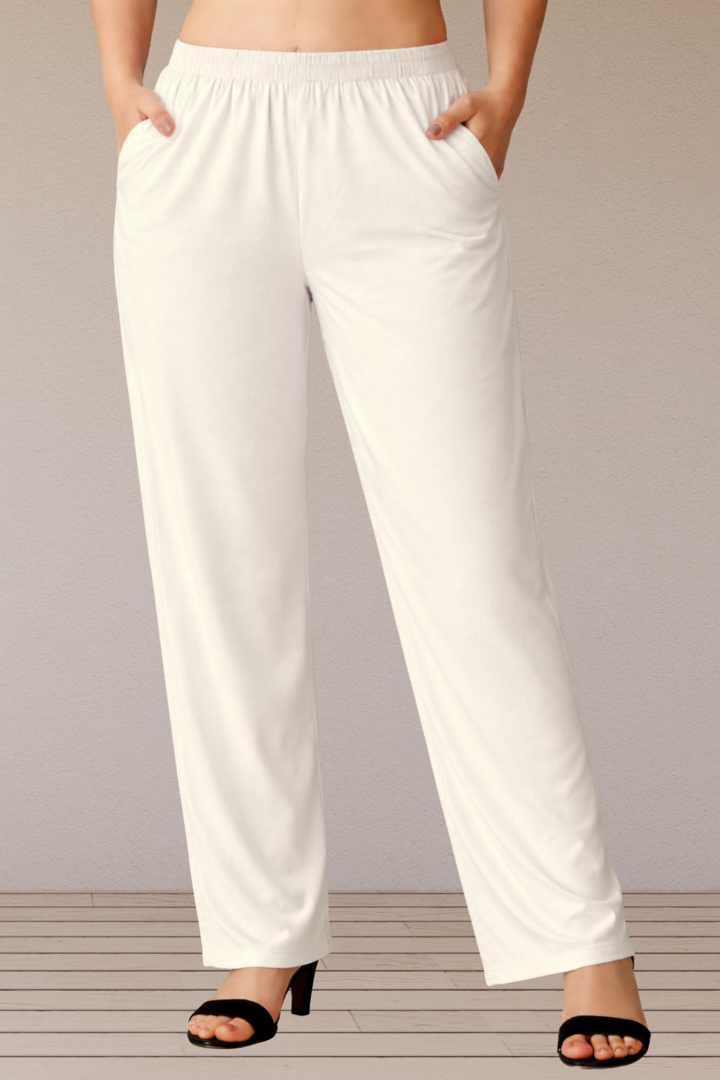 Off White Rayon Kurti Pant