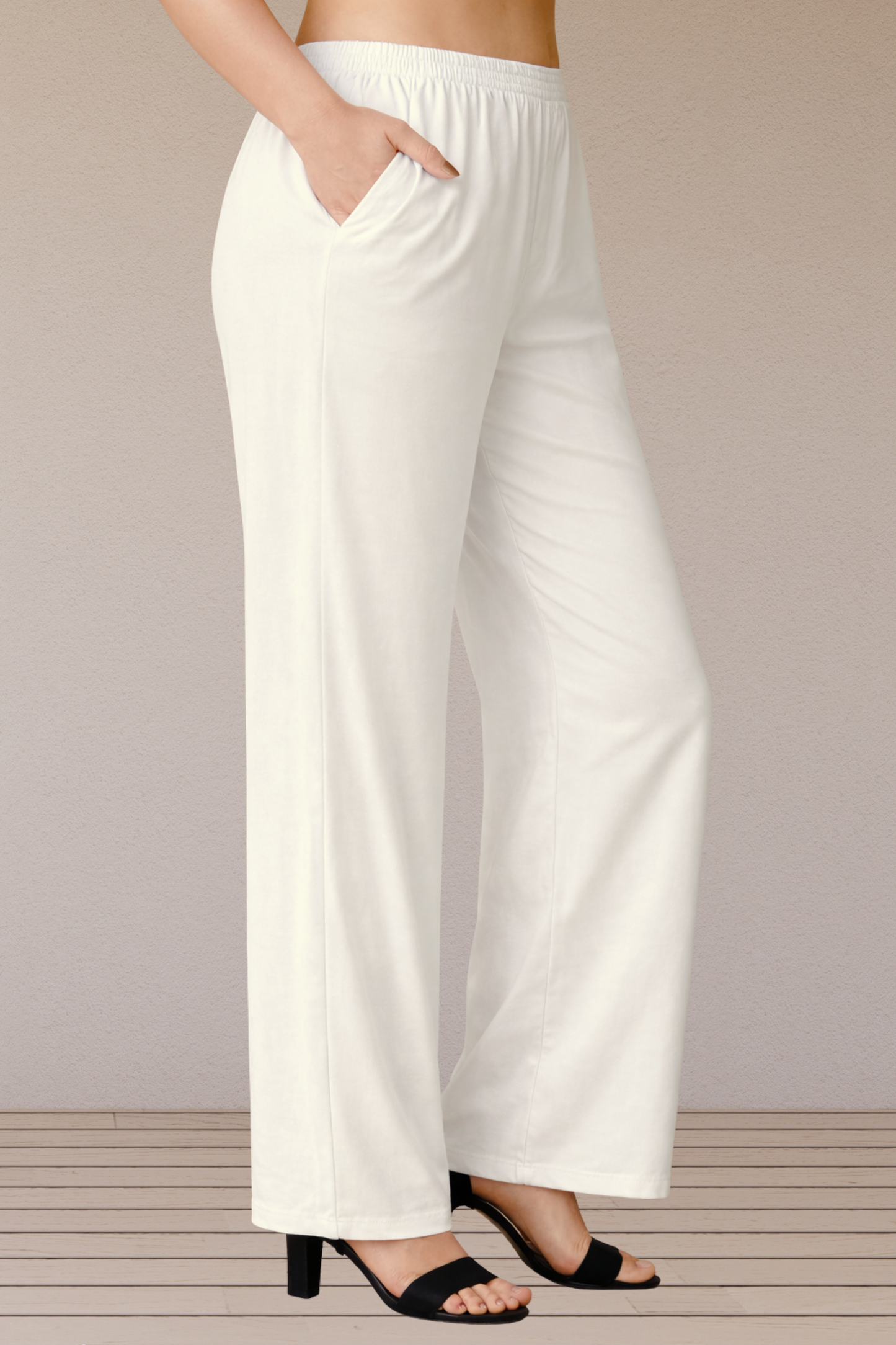 Off White Rayon Kurti Pant