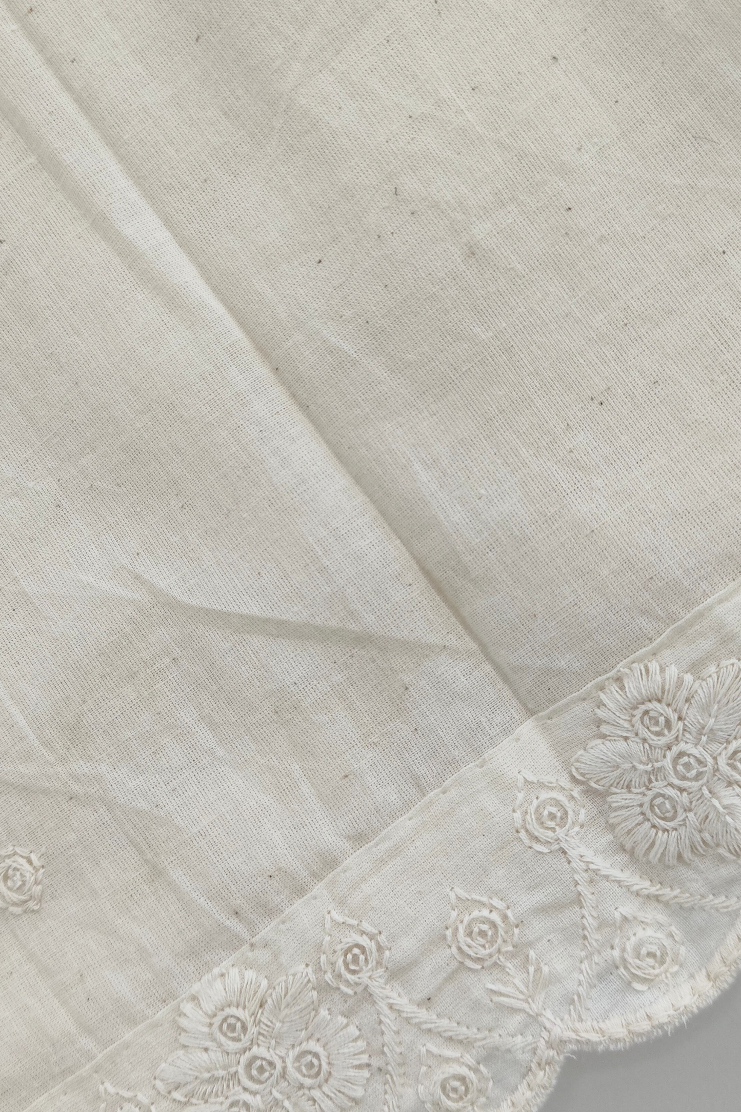 Off White Sequin Mul Cotton Dupatta