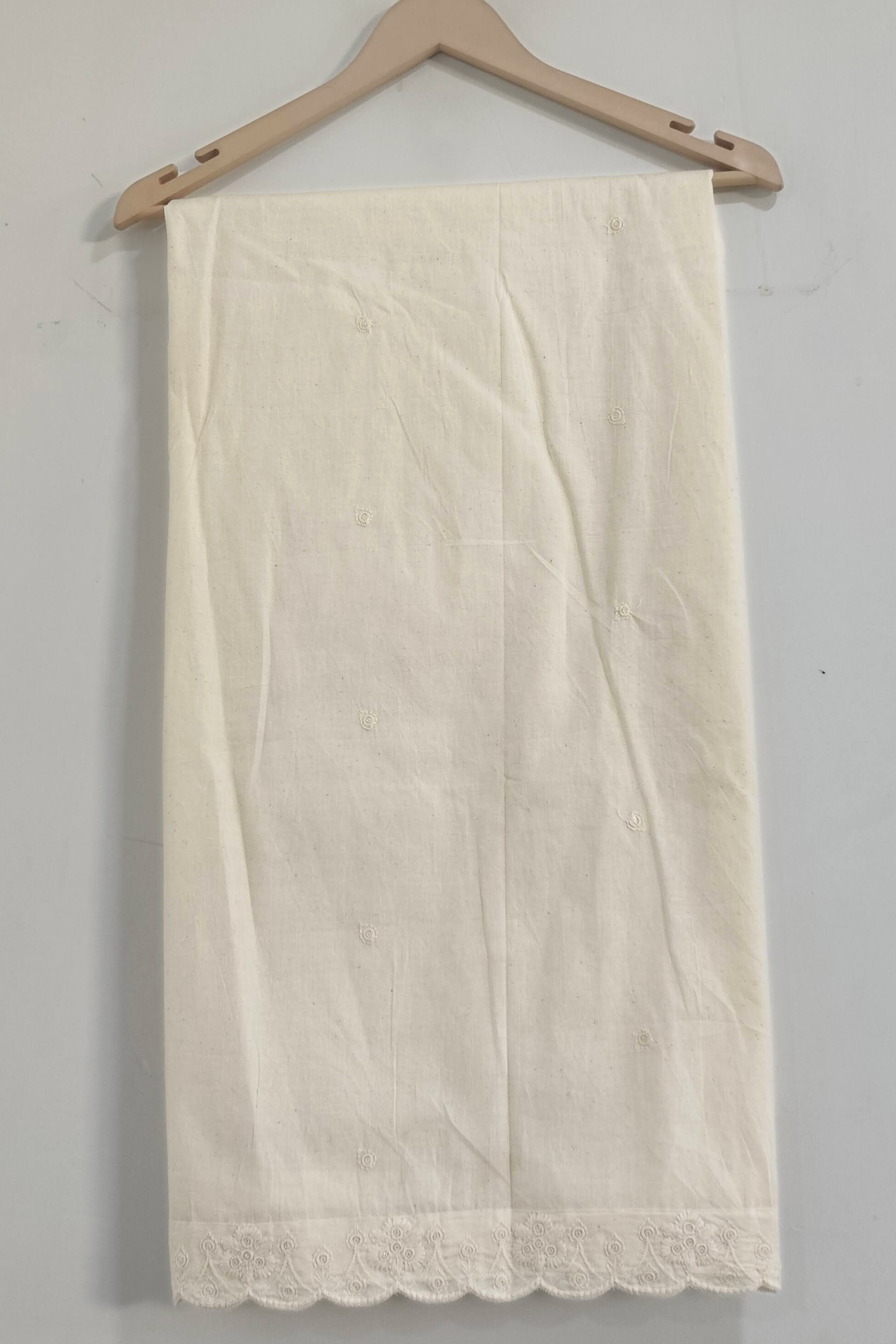 Off White Sequin Mul Cotton Dupatta