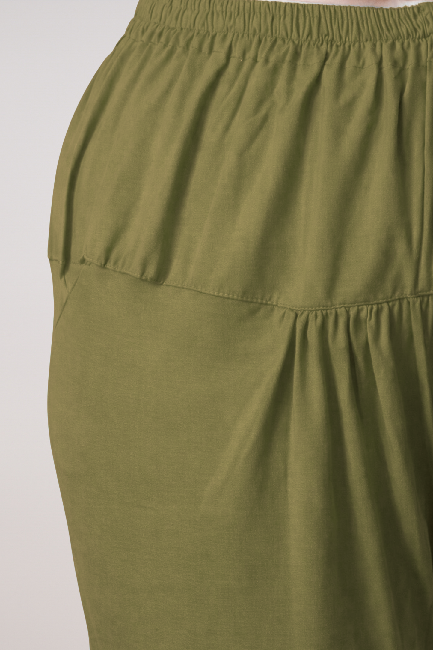 Olive Cotton Churidar Pants
