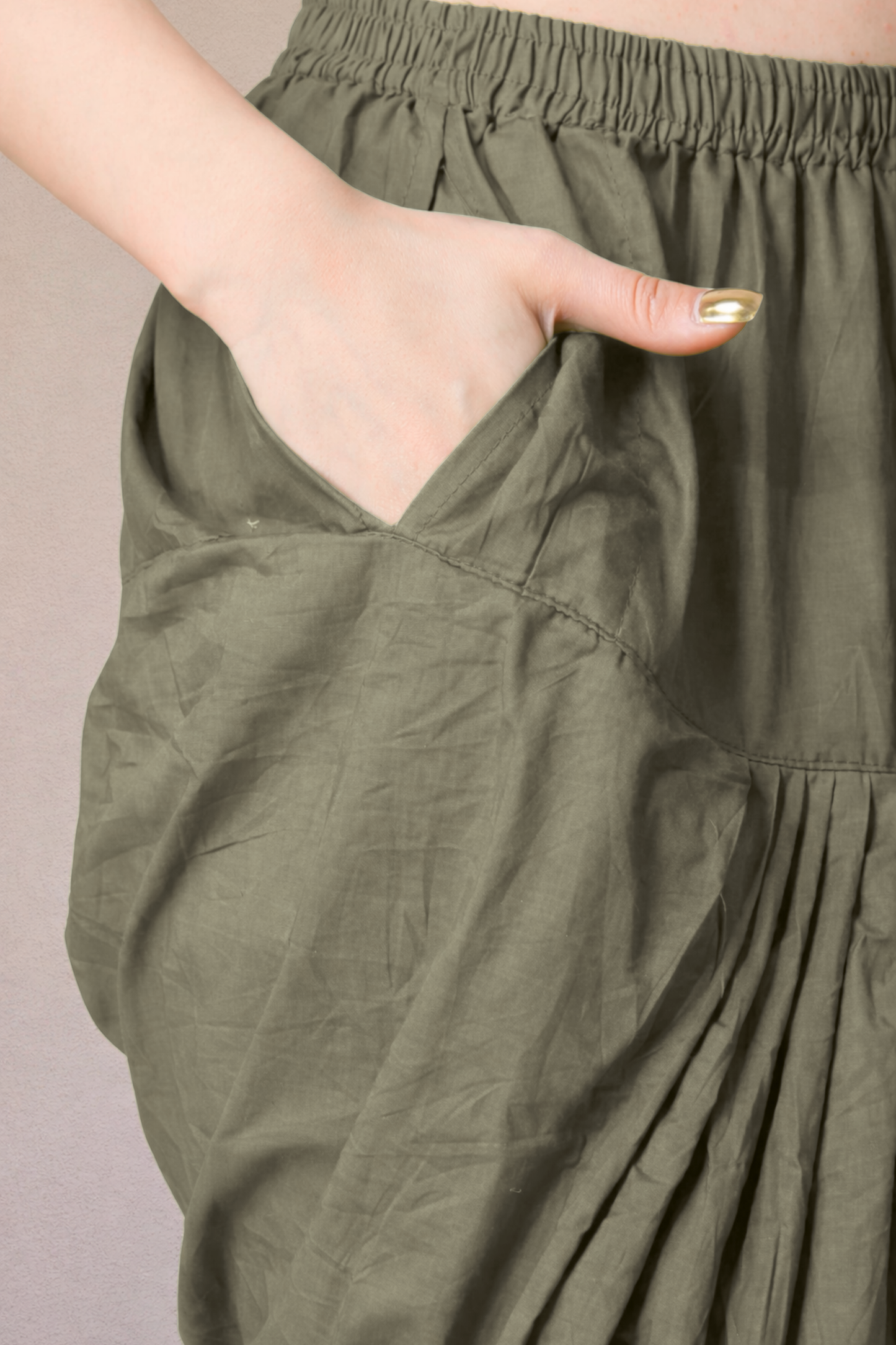 Dusty Grey Cotton Patiala Salwar Pants