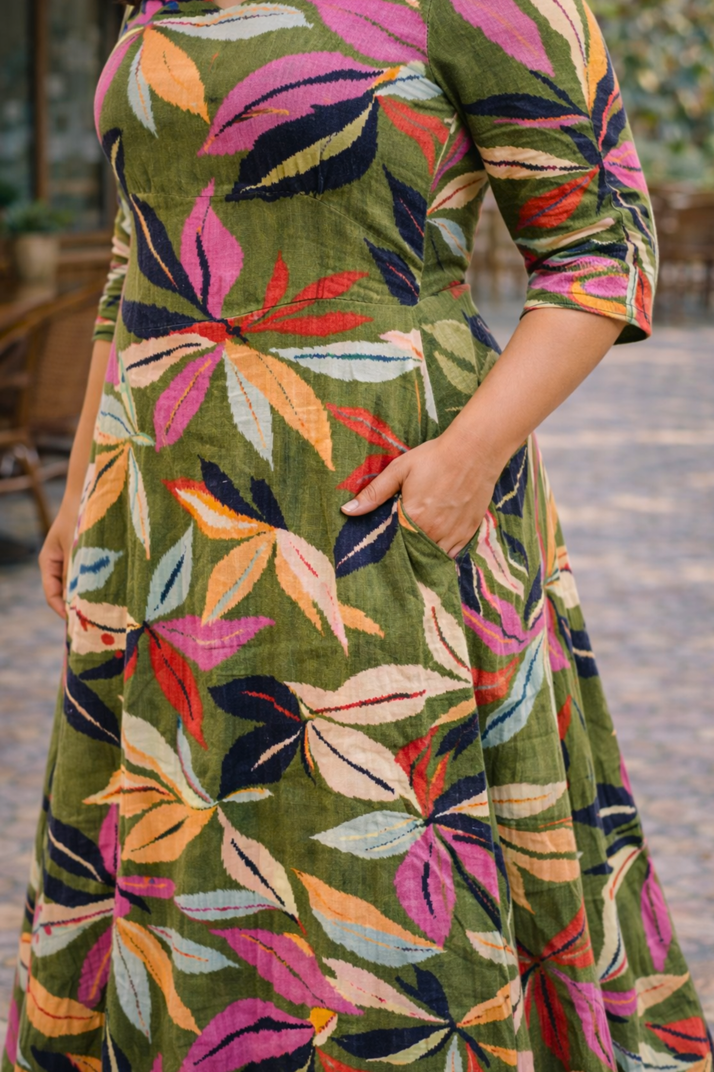 Olive Meadow Summer Dress With Pockets