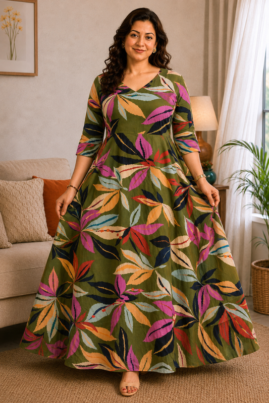 Olive Meadow Summer Dress With Pockets