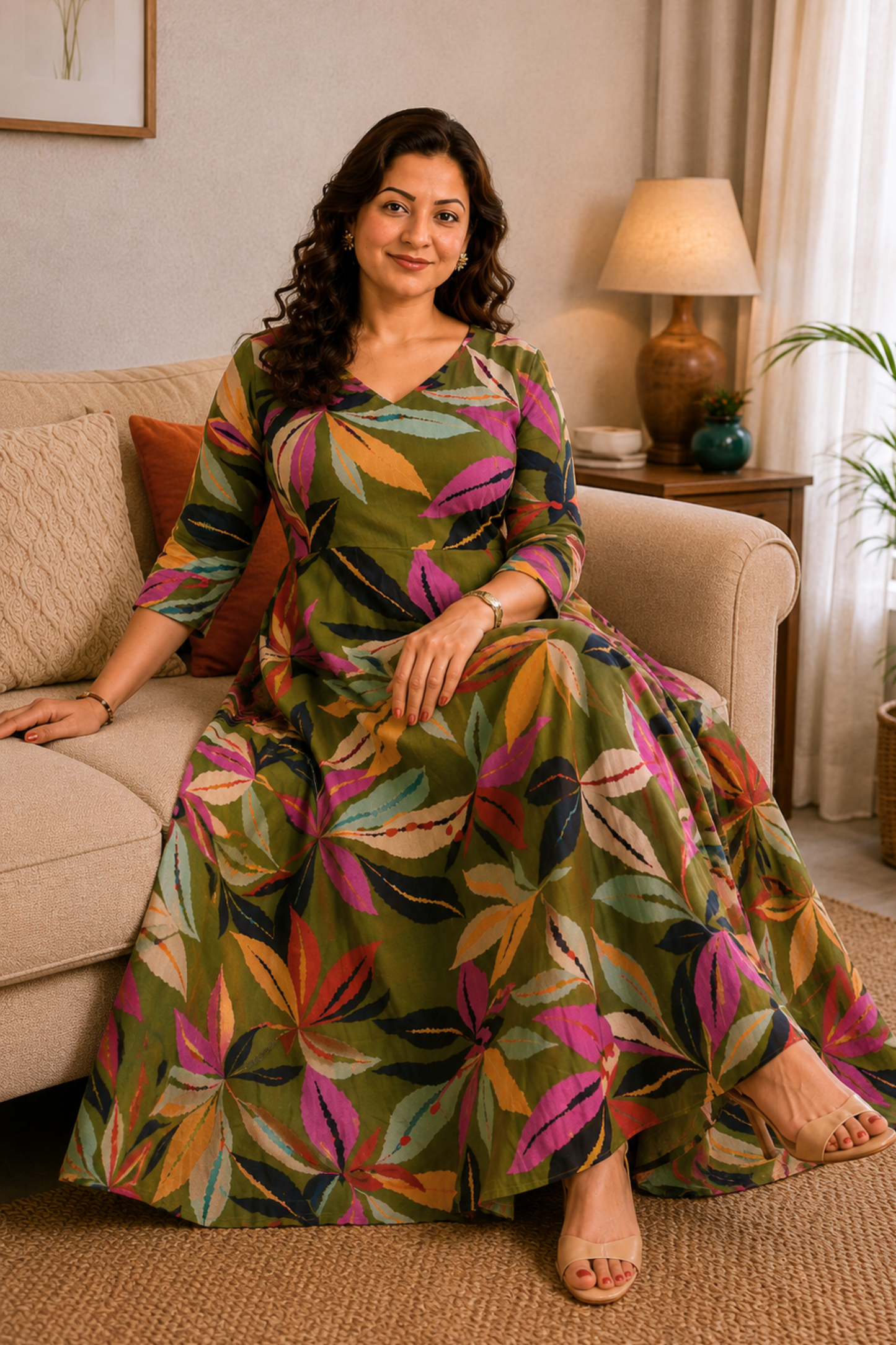 Olive Meadow Summer Dress With Pockets