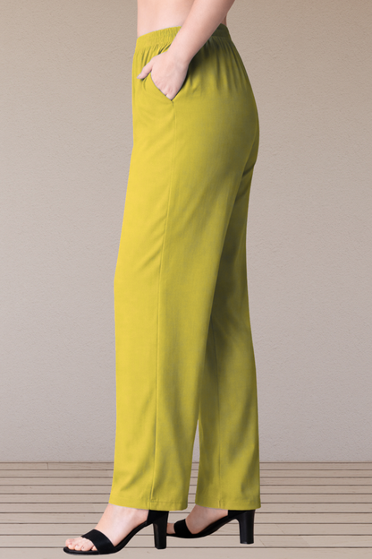 Olive Rayon Kurti Pant