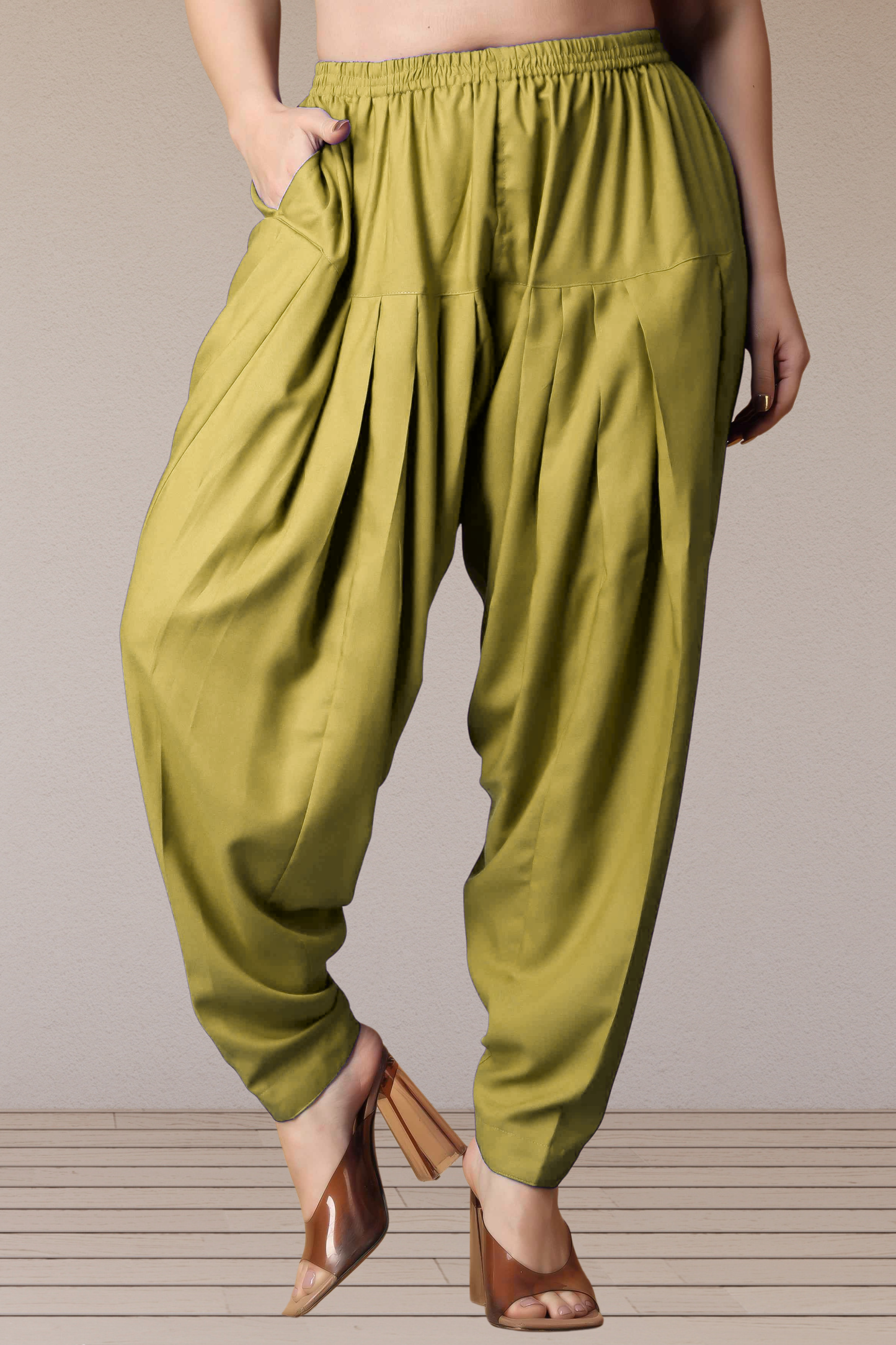 Olive Straight Rayon Salwar Pants