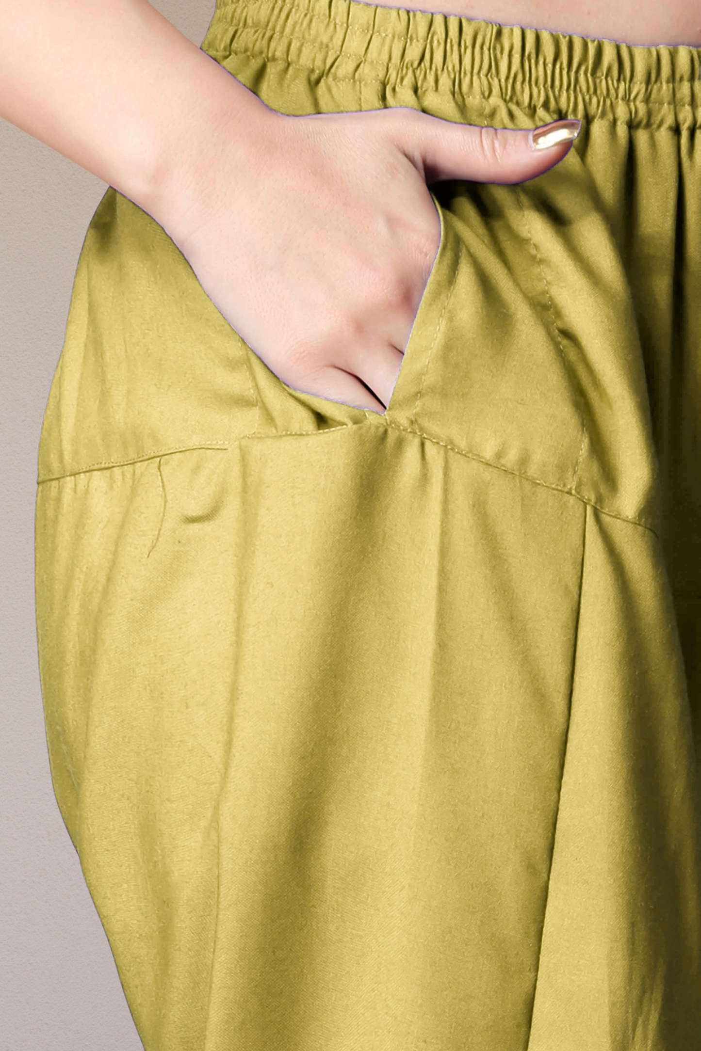 Olive Straight Rayon Salwar Pants