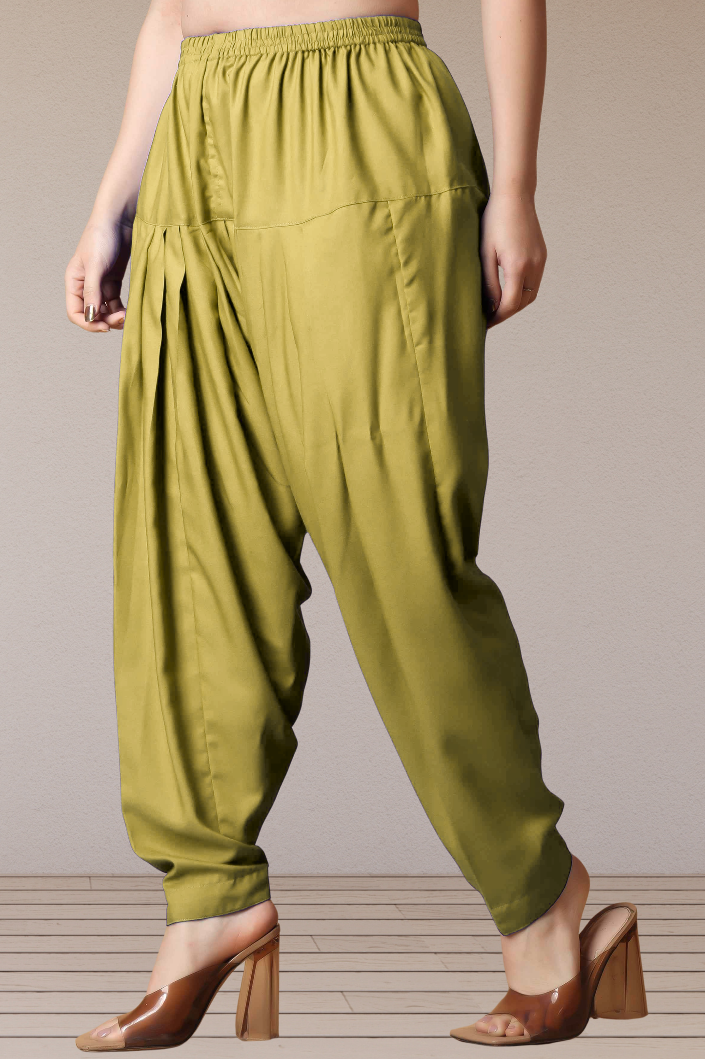 Olive Straight Rayon Salwar Pants