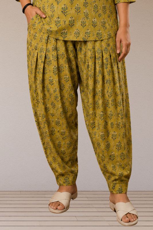 Olive Yellow Easy Fit Salwar