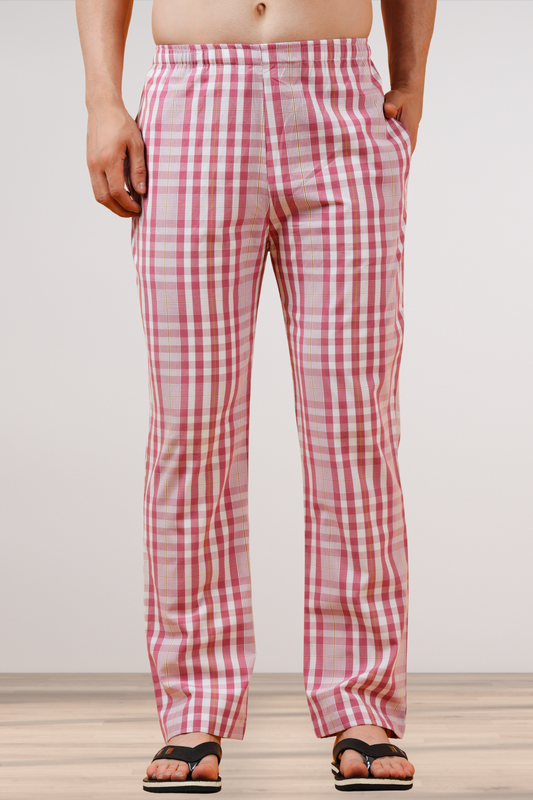 Onion Checked  Cotton Pant Pajama