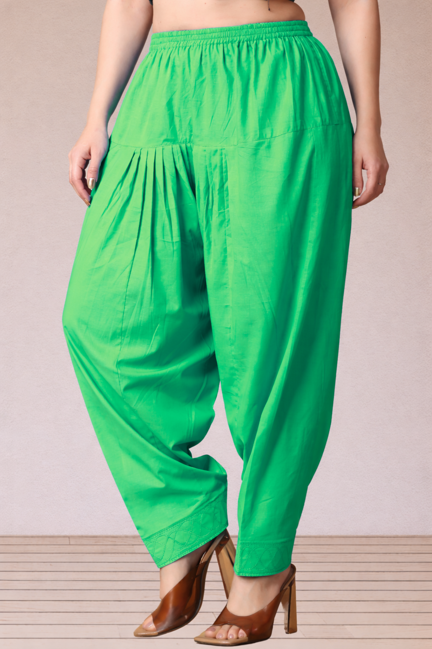 Mint Green Cotton Straight Salwar