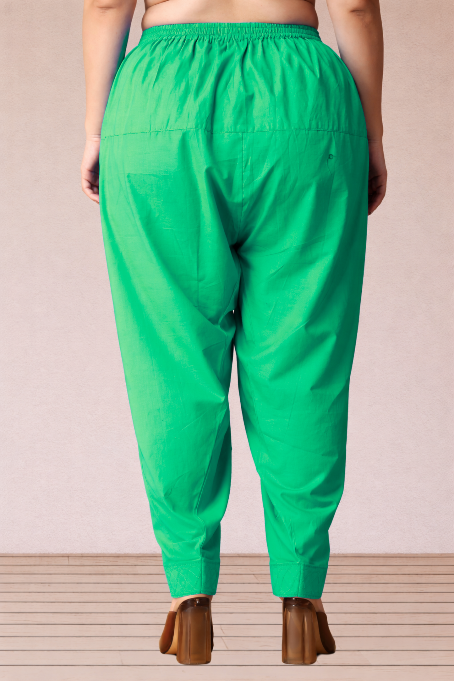Mint Green Cotton Straight Salwar