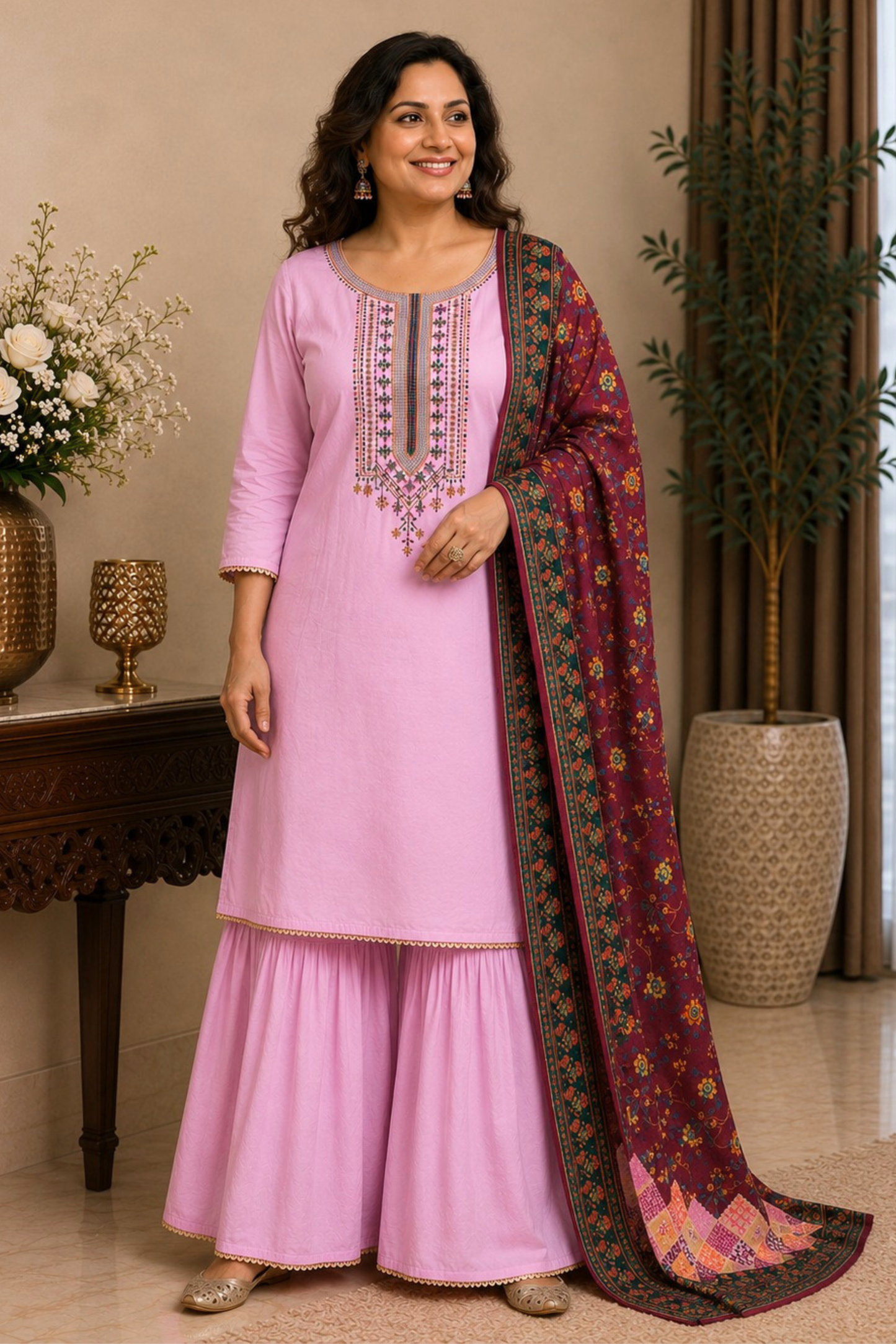 Opulent Pink Fancy Suit Set