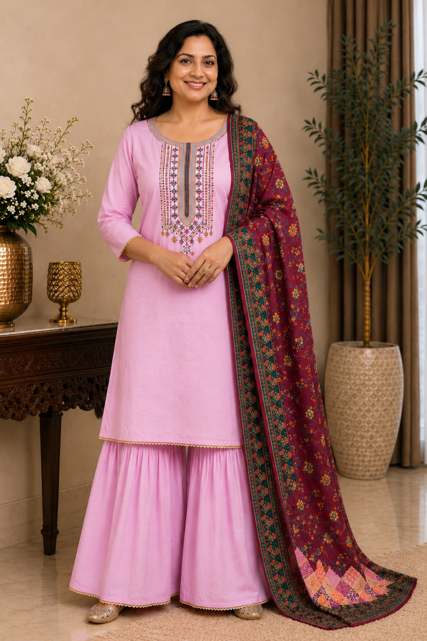 Opulent Pink Fancy Suit Set