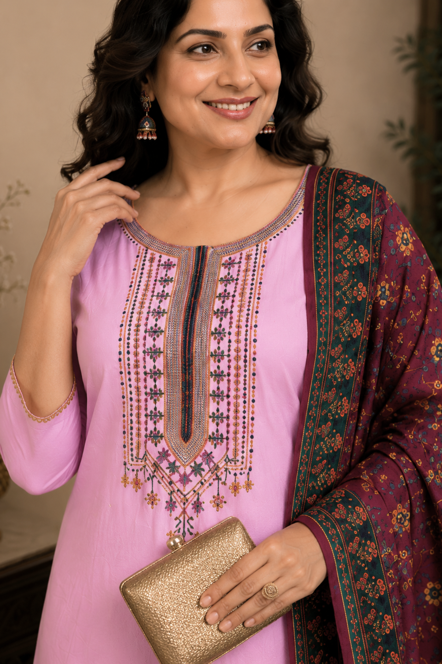 Opulent Pink Fancy Suit Set