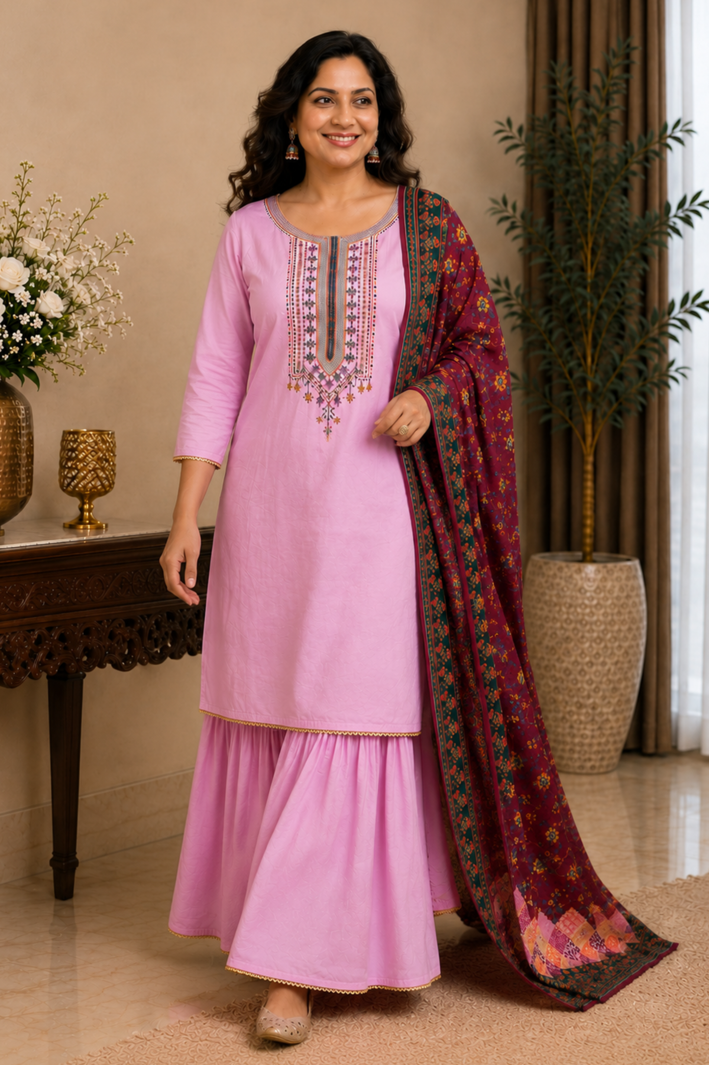 Opulent Pink Fancy Suit Set