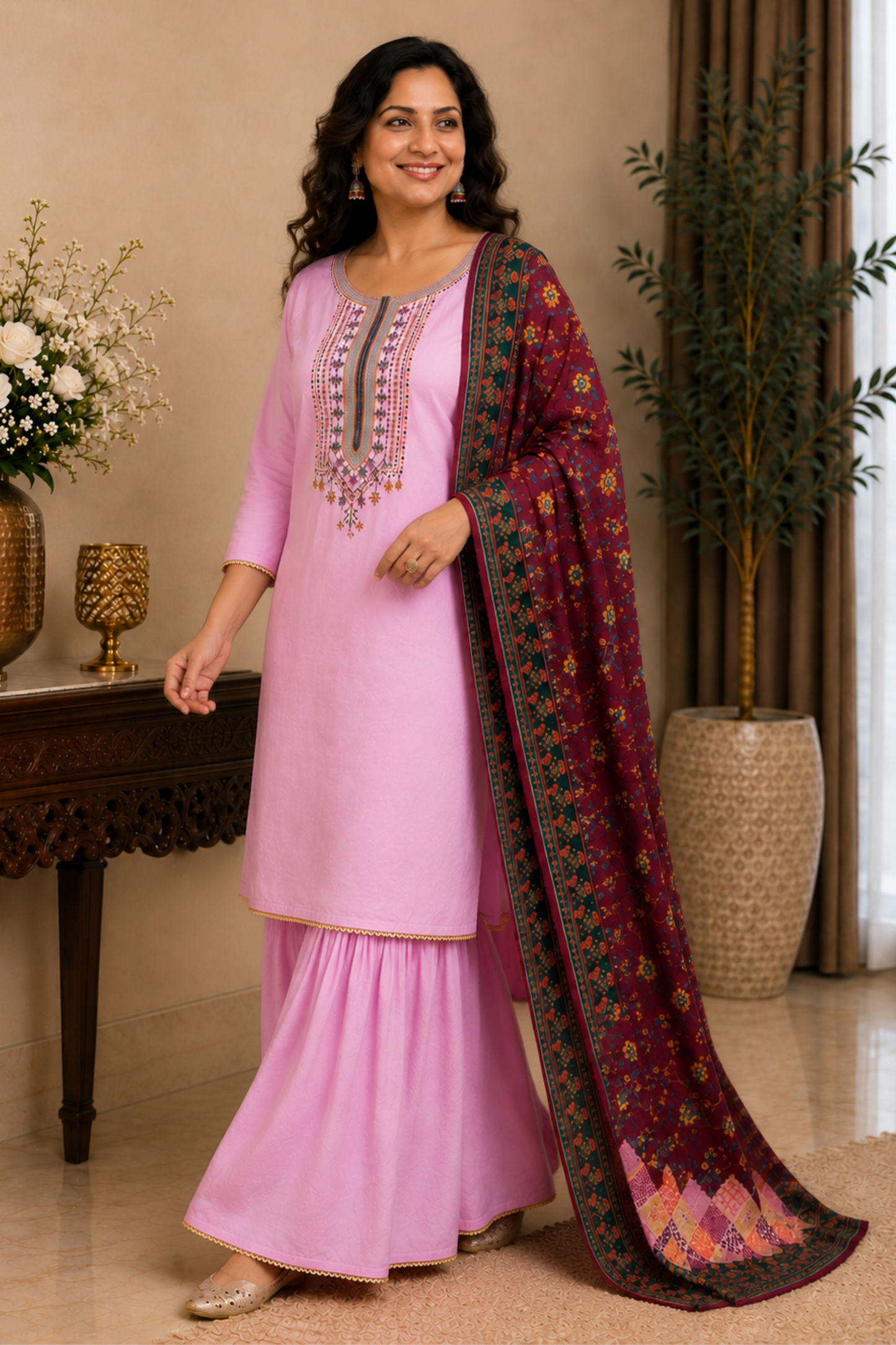 Opulent Pink Fancy Suit Set
