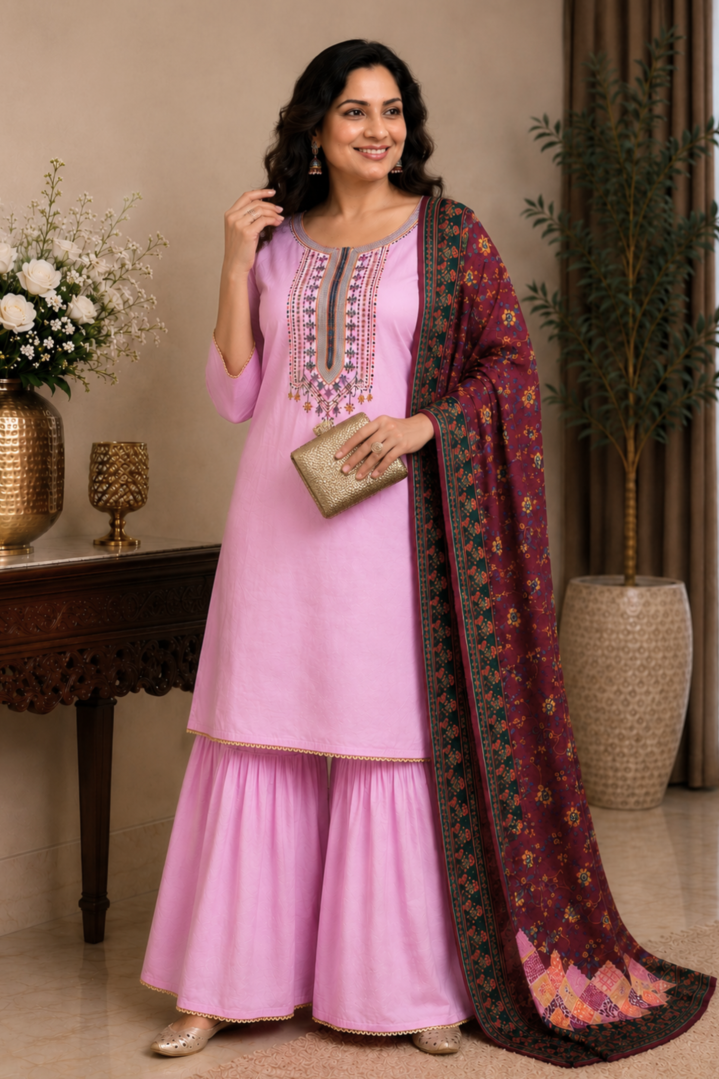 Opulent Pink Fancy Suit Set