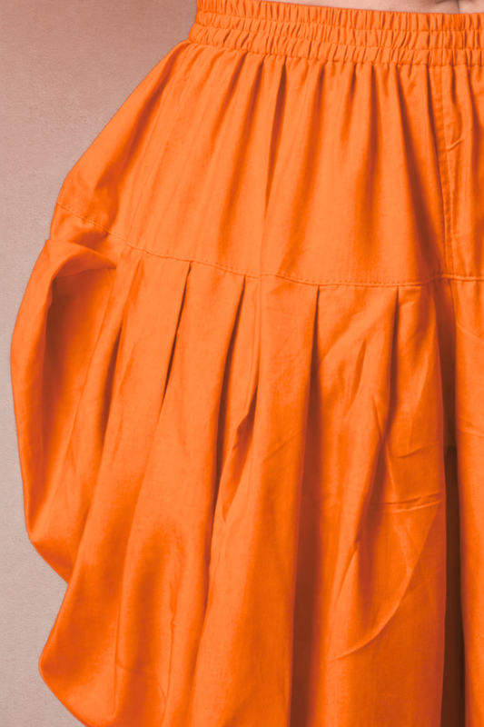 Orange Belted Dhoti Salwar
