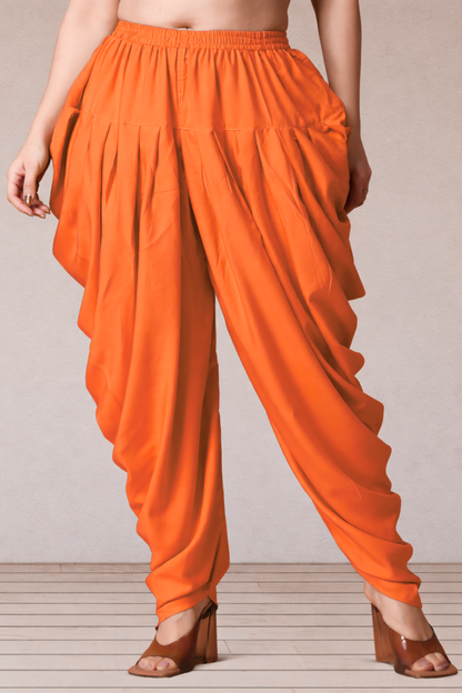 Orange Belted Dhoti Salwar