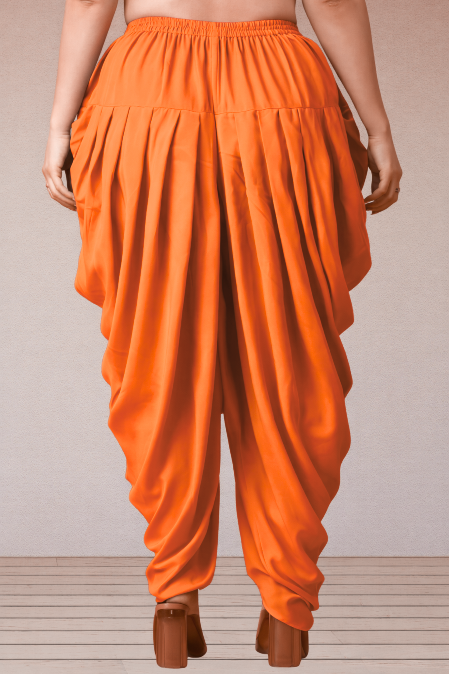 Orange Belted Dhoti Salwar