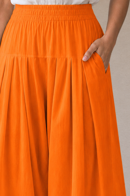 Orange Cotton Farshi Salwar