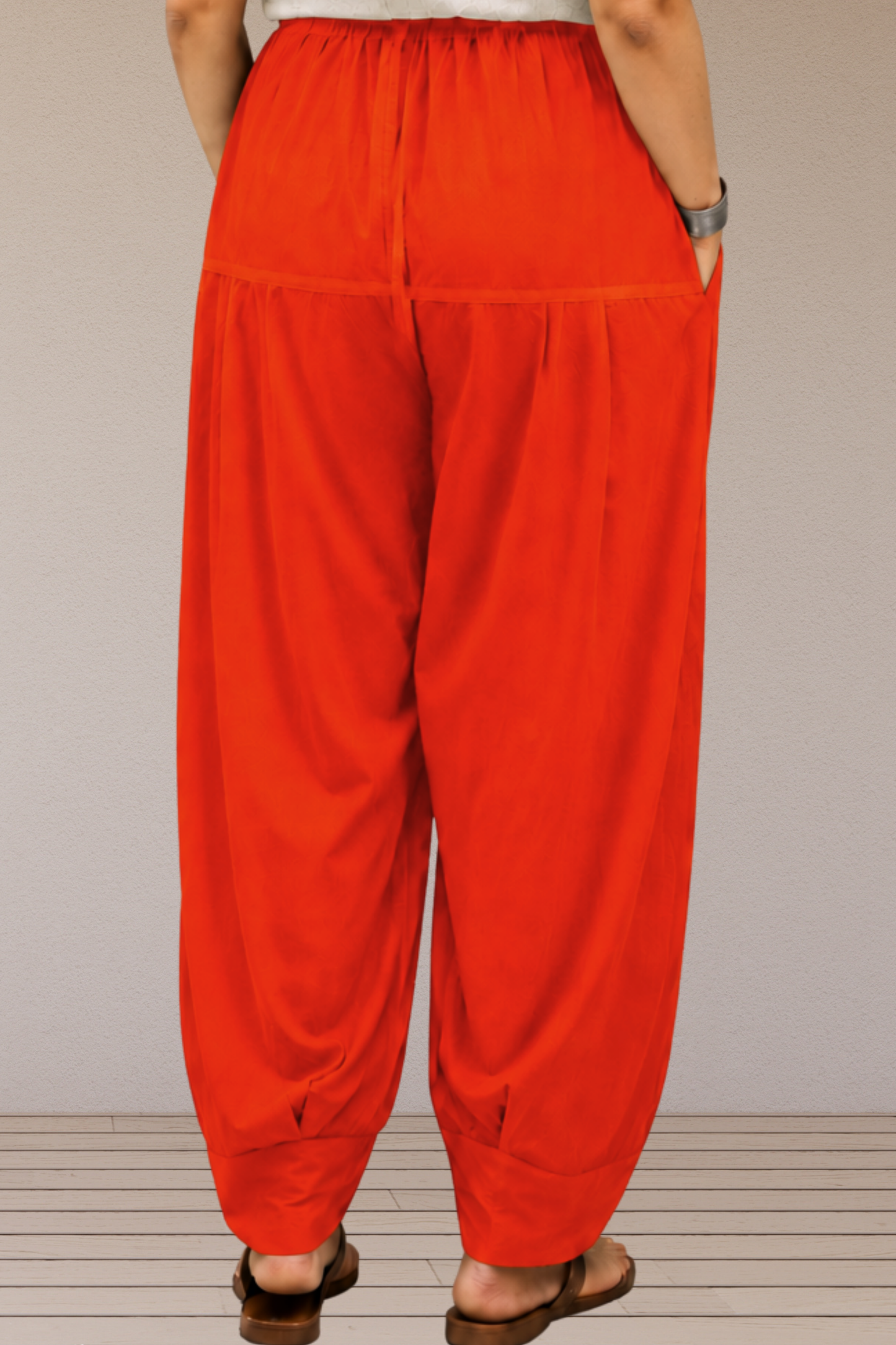 Orange Cotton Farshi Salwar