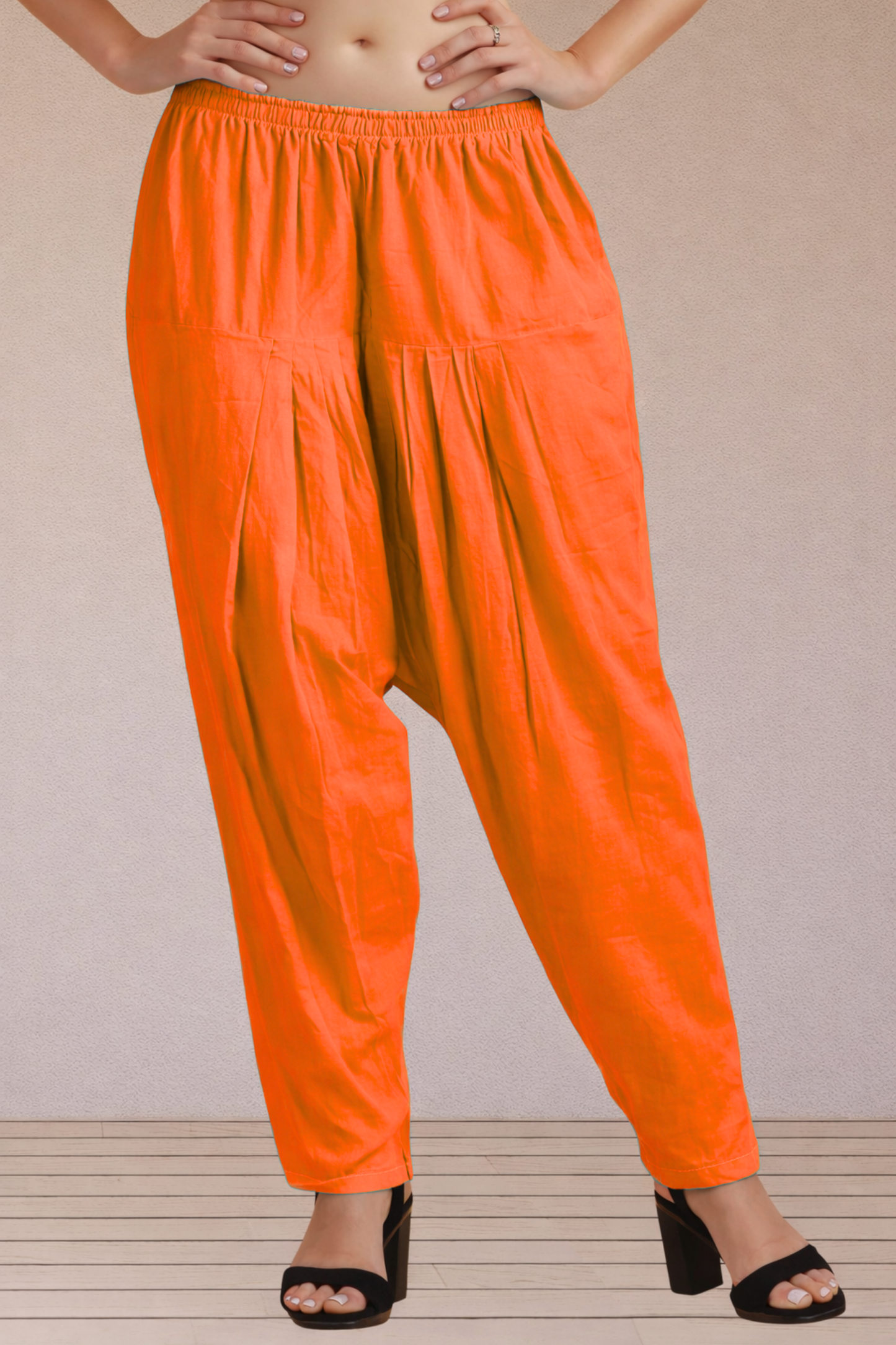 Orange Easy Fit Cotton Salwar