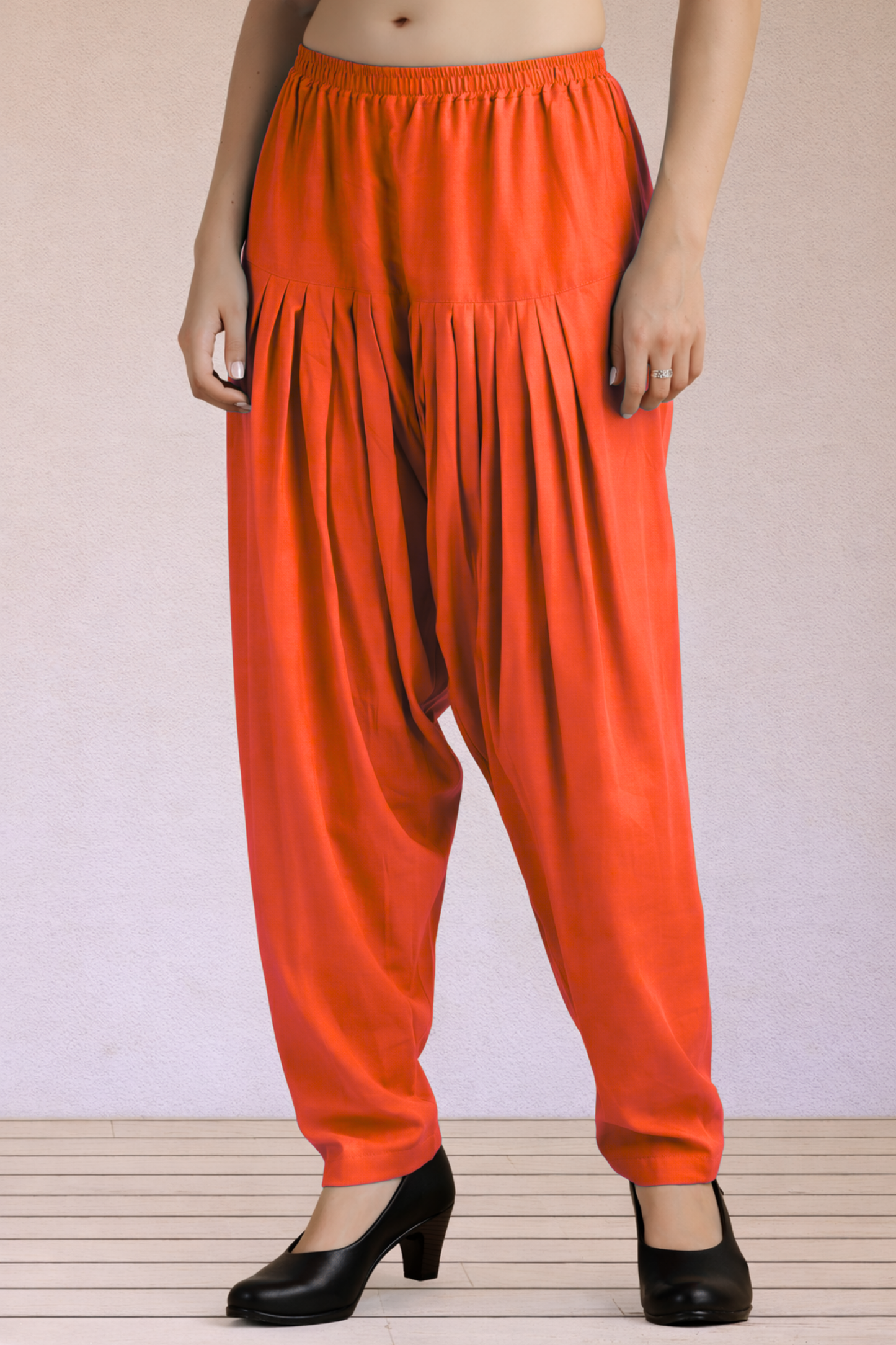 Orange Easy Fit Rayon Salwar