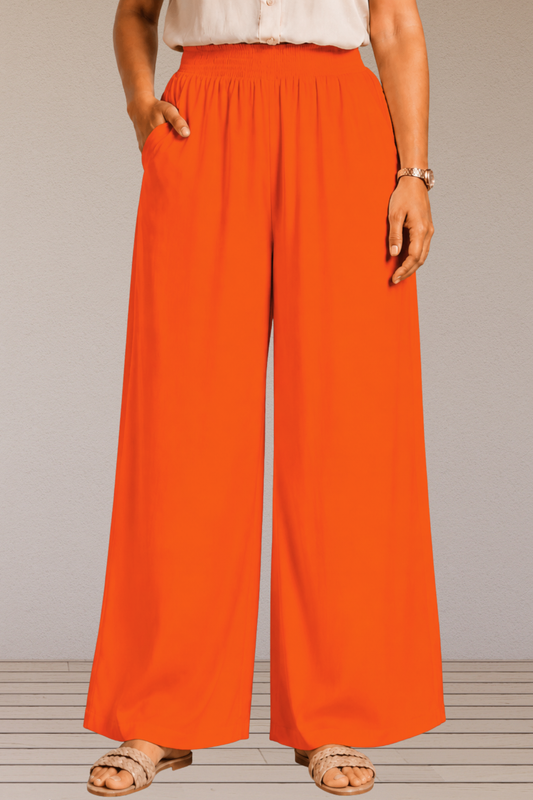 Orange Flared Palazzo Pant