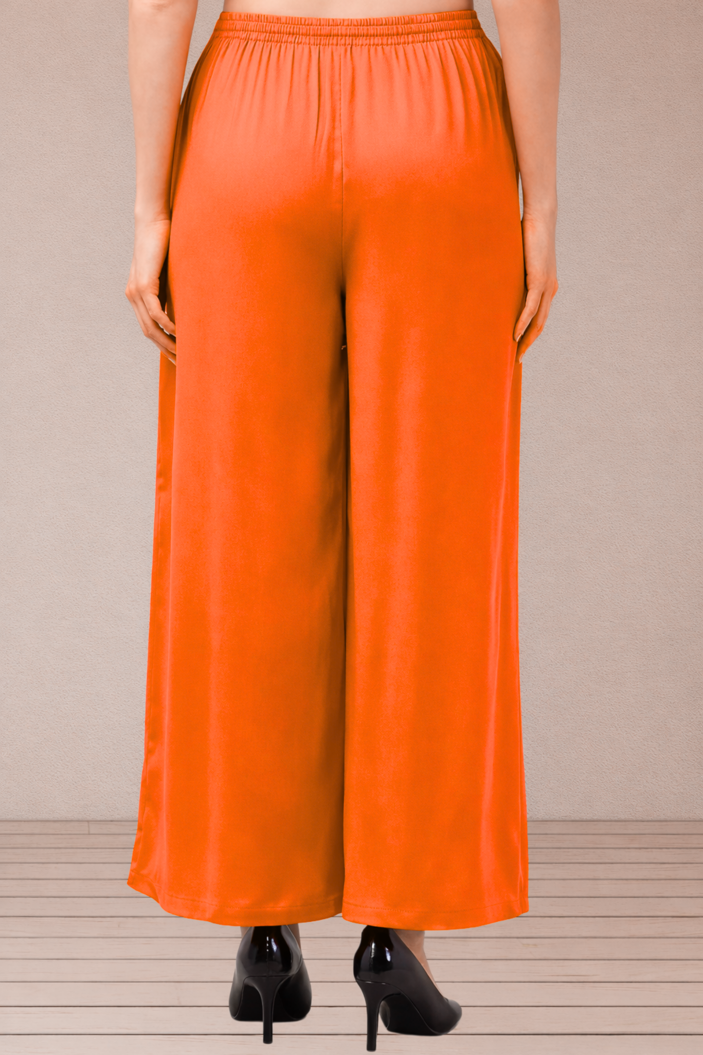 Orange Flared Palazzo Pant