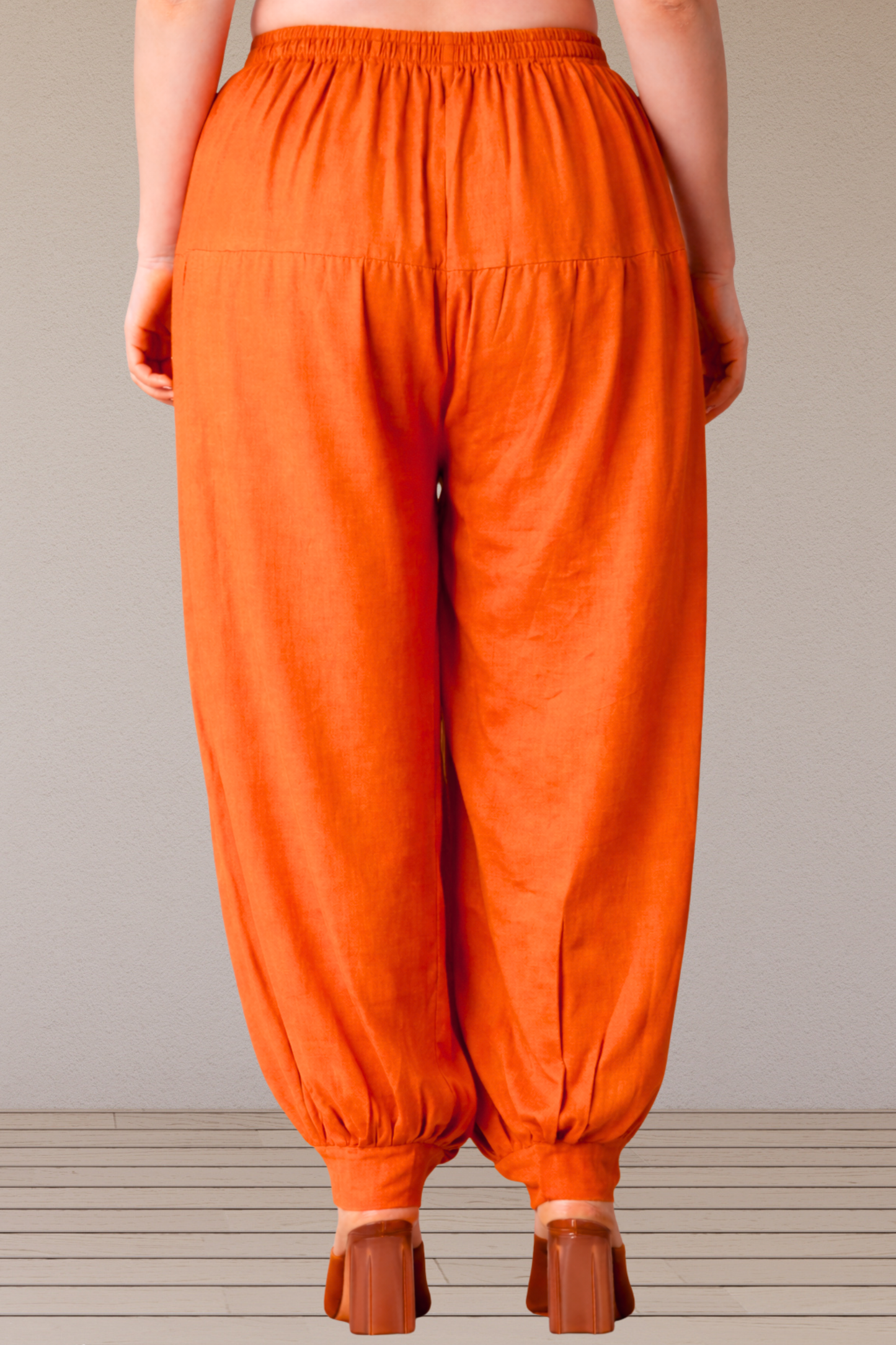 Orange Rayon Afghani Salwar