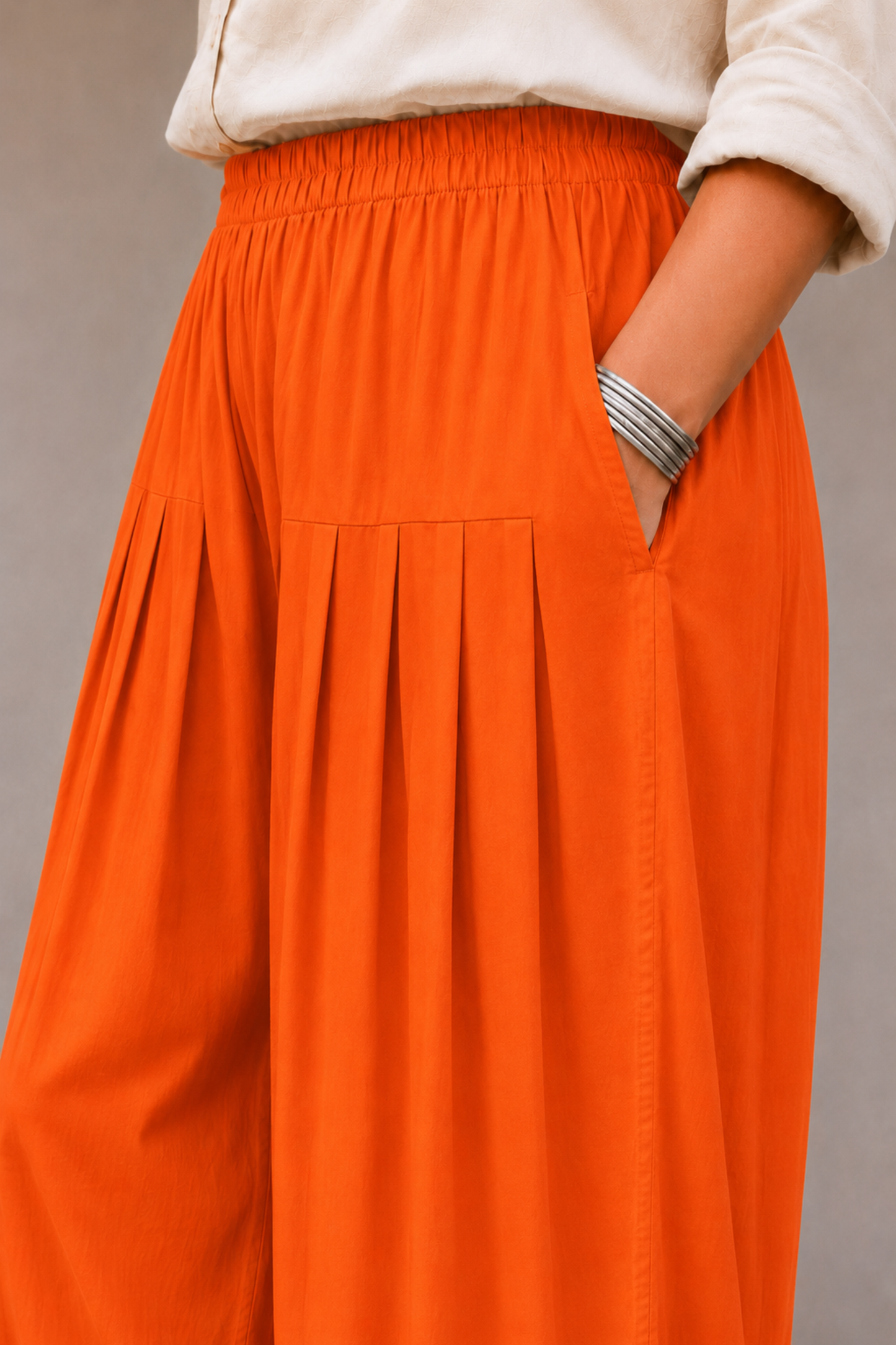 Orange Rayon Farshi Salwar