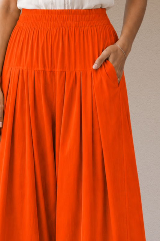 Orange Rayon Farshi Salwar