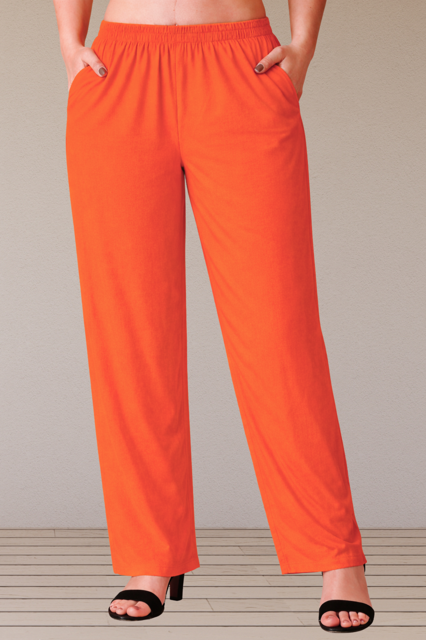 Orange Rayon Kurti Pant