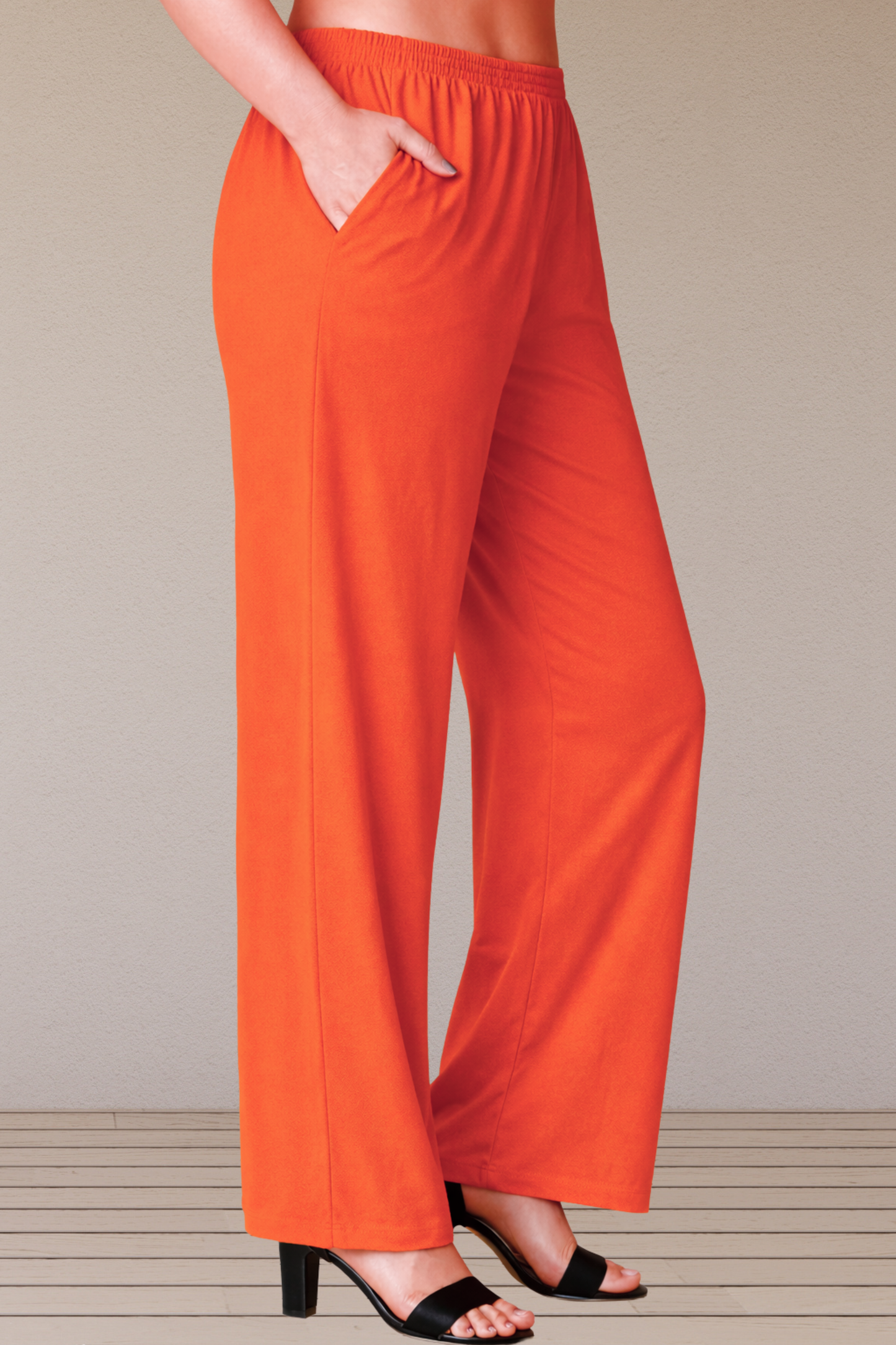Orange Rayon Kurti Pant