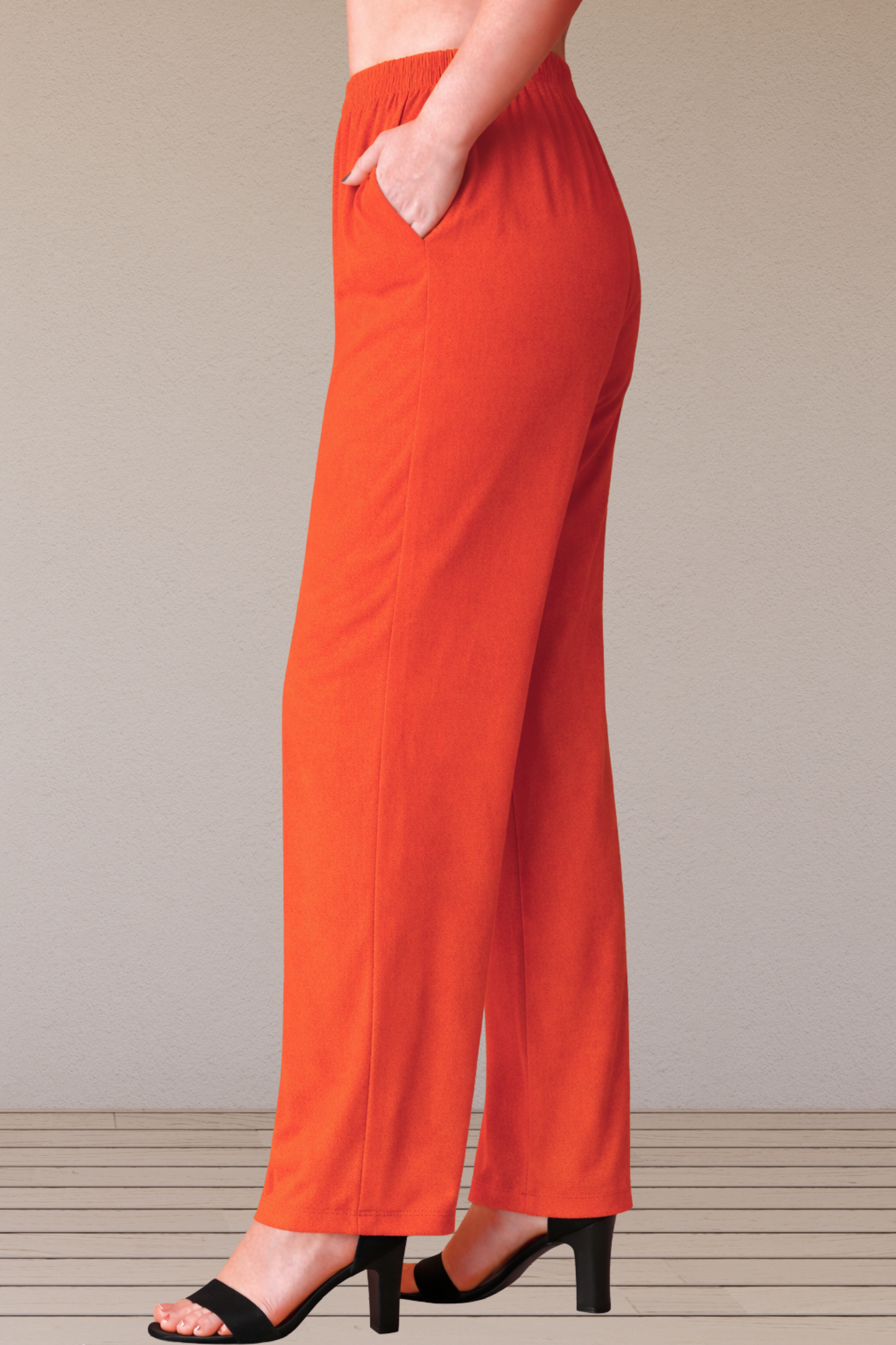 Orange Rayon Kurti Pant