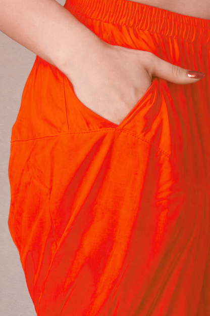Orange Rayon Patiala Salwar