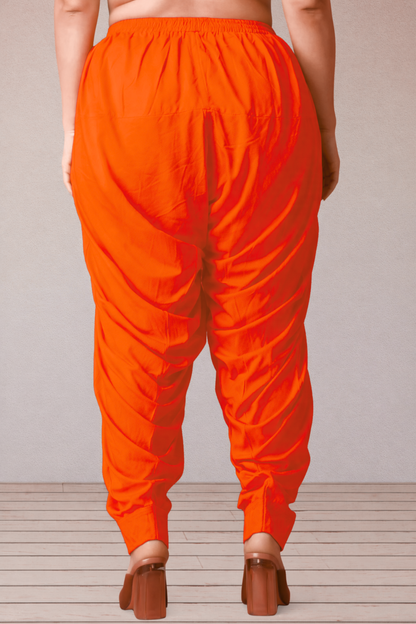 Orange Rayon Patiala Salwar