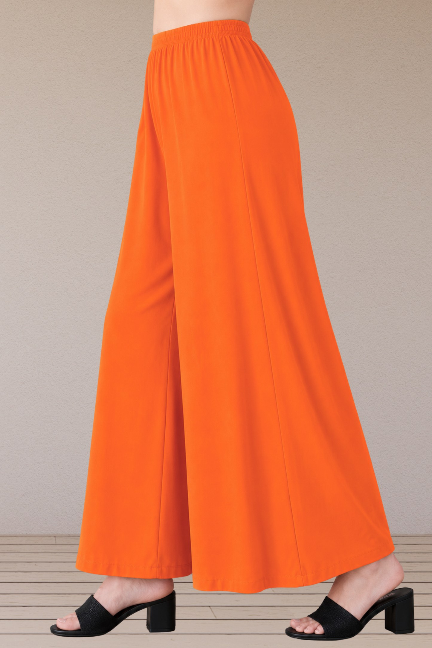 Orange Rayon Skirt Palazzo