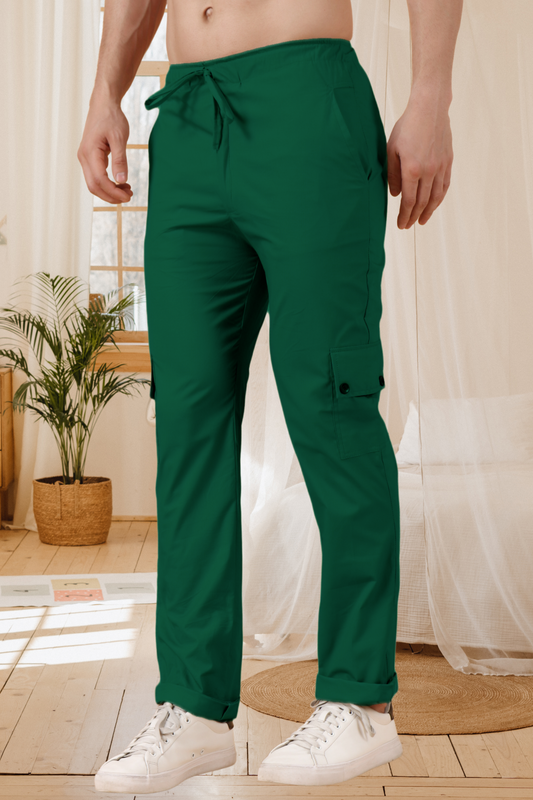 Bottle Green Cotton Cargo